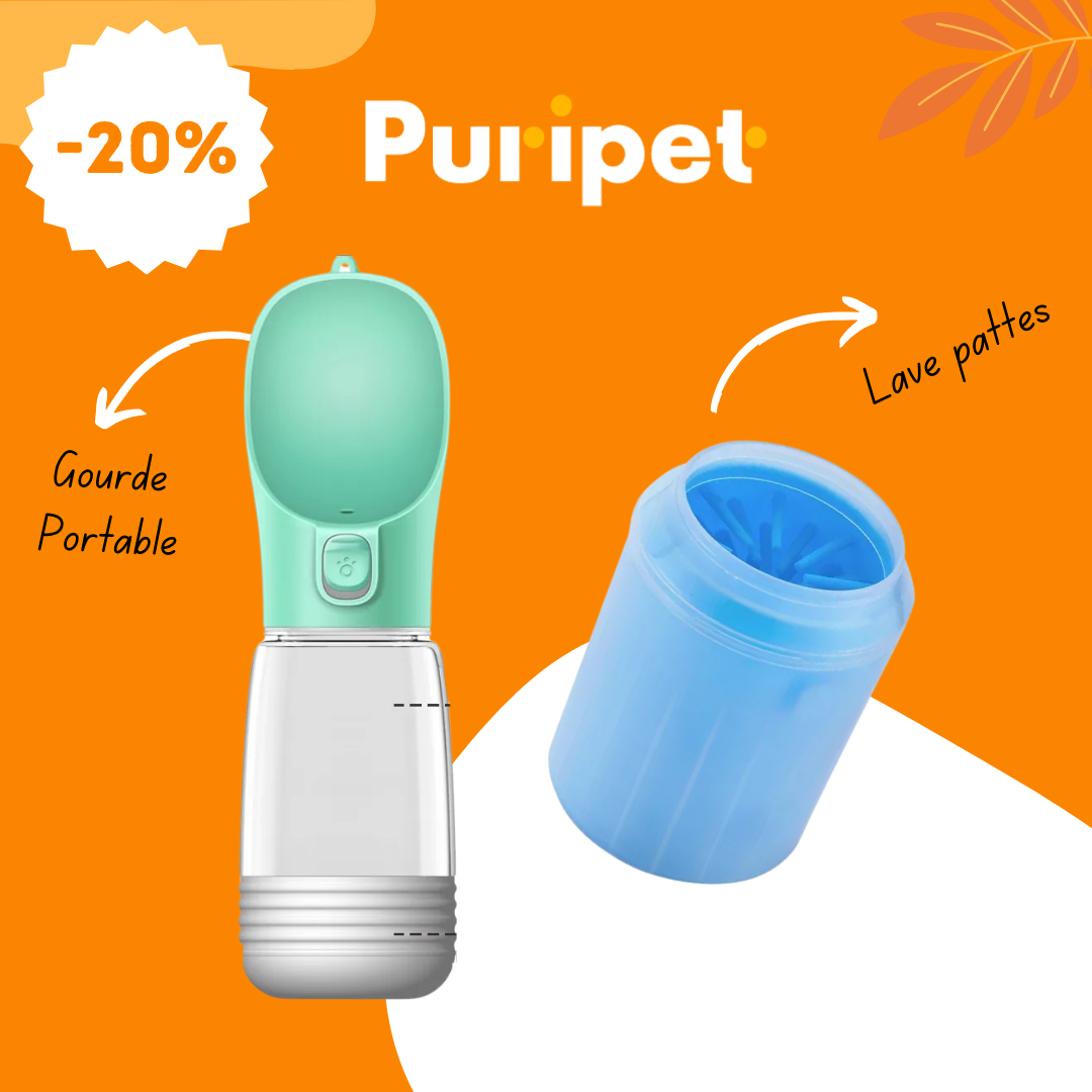 Gourde portable + Lave-pattes